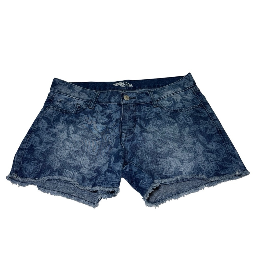 Old Navy Floral Patterned Jean Shorts